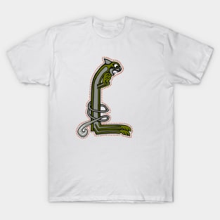 Celtic Cat Letter L T-Shirt